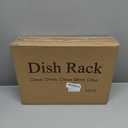 SNTD Dish Drying Rack - Small Dish Rack for Kitchen Counter, Stainless Steel Dish Drainer with Utensil Holder and Drainboard, 11" W x 15" L (Grey) (Gray)