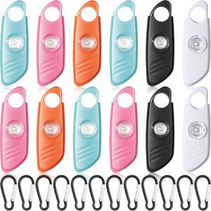 12 Pcs Personal Safety Alarm for Women with LED Strobe Light and 12 pcs Keychain 130DB Loud Sound Personal Siren Emergency Self Defense Alarm Keychain Safety Devices for Women Men Elderly