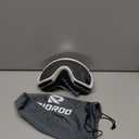 Ski Goggles Snowboard Goggles for Men Women Adults Youth,Over Glasses OTG/100% UV Protection/Anti-fog/Wide Vision (A01-white/Silver(vlt 13.8%))