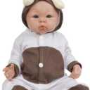 Vollence 19 inch Silicone Baby Dolls Girl Weighted 7.26 lb,[NOT Vinyl],Silicone Full Body Reborn Realistic Lifelike Real Life Newborn Soft Babies with Feeding Kit & Gift Box for Kids Age 3+