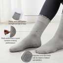 Grips Non Slip Yoga Pilates Socks for Women - Cute Ruffle Frilly Cotton Crew Socks