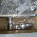 Front Door Lock Set Single Cylinder Handle and Deadbolt Lock Set with Door Lever, 5.7" Screw Hole Distance, Silver