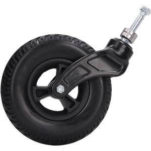 Front Wheelchair Wheel, 8 Inch Solid Wheelchair Front Caster Rollator Wheel, Front Wheel with Front Fork Drive, Universal Wheel Replacement for Wheelchairs, Rollators, Walkers