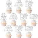 36 PCS 25th Anniversary Cupcake Toppers 25th Silver Wedding Anniversary Cupcake Picks Double-Sided Printing Cheers to 25 Years We still do 25 years Cake Decoration Anniversary Supplies