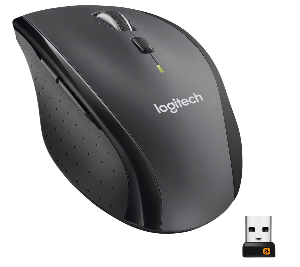 Logitech M705 Marathon Wireless Mouse, Gaming Mouse Wireless, 2.4 GHz USBA Receiver, 5Programmable Buttons, 3Year Battery, PC, Mac, Laptop, Chromebook  Black