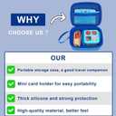 YouKnow Hard Case and Silicone Cover for Yoto Mini Player, Kids Audio Music Accessory with Card Case Holder for up to 10 Cards (Blue)