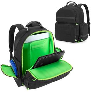 PGmoon Console Backpack Compatible with PS5/PS5 Pro/PS5 Slim, Travel Carrying Case Bag with Protective Liner, Fits 15.6 Laptop, Controllers and Most Gaming Accessories (Patent Design)