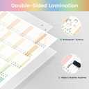 2026 Wall Planner Large 47.2"x16.5"  Double-Sided Laminated Year Calendar with Rolled Packaging, No-Crease Design, 8 Stickers  Home Office Wall Organiser, Bright Colours