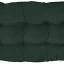 IPYNBAP Rocking Chair Cushion, Waterproof and Fade-Resistant Patio Chair Cushions, Tufted Chair Pads for Rocker Furniture, 17x17 Inch, Indoor/Outdoor Seat Cushions with Ties, Dark Green