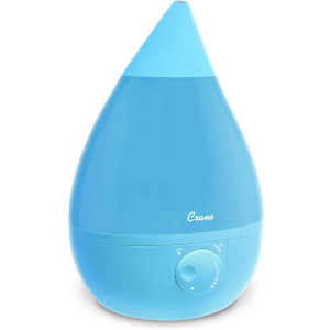 Crane Ultrasonic Cool Mist Humidifier for Bedroom, Baby Nursery, Kids Room, Plants, or Office, Large 1 Gallon Tank, Filter Optional, Aqua
