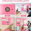 12Pcs Felt Bulletin Board, Upgraded Felt Wall Tiles with 48 Removable Adhesive Tabs & 30 Push Pins, Large Cork Boards for Walls, Perfect for Home, Office, School, DIY Vision Board