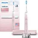 Philips Sonicare DiamondClean 9000 Electric Toothbrush - Sonic Toothbrush with App, Pressure Sensor, 12 Brushing Settings, Replacement Reminder, Charging Stand, Travel Case, Pink, HX9911/90