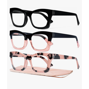 CCVOO Stylish Reading Glasses for Women, Eyeglasses, Blue Light Readers for Women, Computer Eye Glasses, Cheaters 1.5
