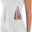 CSDAJIO Women Two Piece Summer Set Club Outfits Drawstring Ruched Side Asymmetrical Tube Top and Bodycon Mini Skirt (XS)