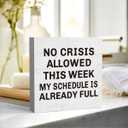 4 x Funny Bosses Day Gifts for Women Men, Boss Gifts for Women Manager Supervisor Leader Lady Famale Male, Funny Office Desk Decor 5 x 5 inch (Crisis01)