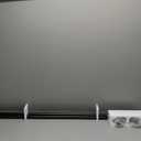 1 Inch Curtain Rods 72 to 144 Inches (6 to 12 ft) Telescoping Single Drapery Rod, USFOOK Black Curtain Rods for Windows 69 to 140 Inches, Decorative Translucent Finials