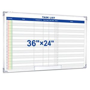 Lincia Large Dry Erase Task List 36 x 24 Inch Planner White BoardErasable Wall Big Whiteboard Employee Assignment Tracker for Office Managing and Tracking Tasks to Increase Productivity