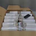 24 Pcs Acrylic LED Flameless Candles with 4 Remote,White,Flickering, Clear, Suitable for Wedding, Party, Home Decoration & Outdoor.