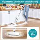 Steam Mop for Floor Cleaning, 12 in 1 Handheld Steam Cleaner for Home, Floor Steamer for Hardwood Windows Tile Laminate Shutter & Clothes with Attachments (grey)