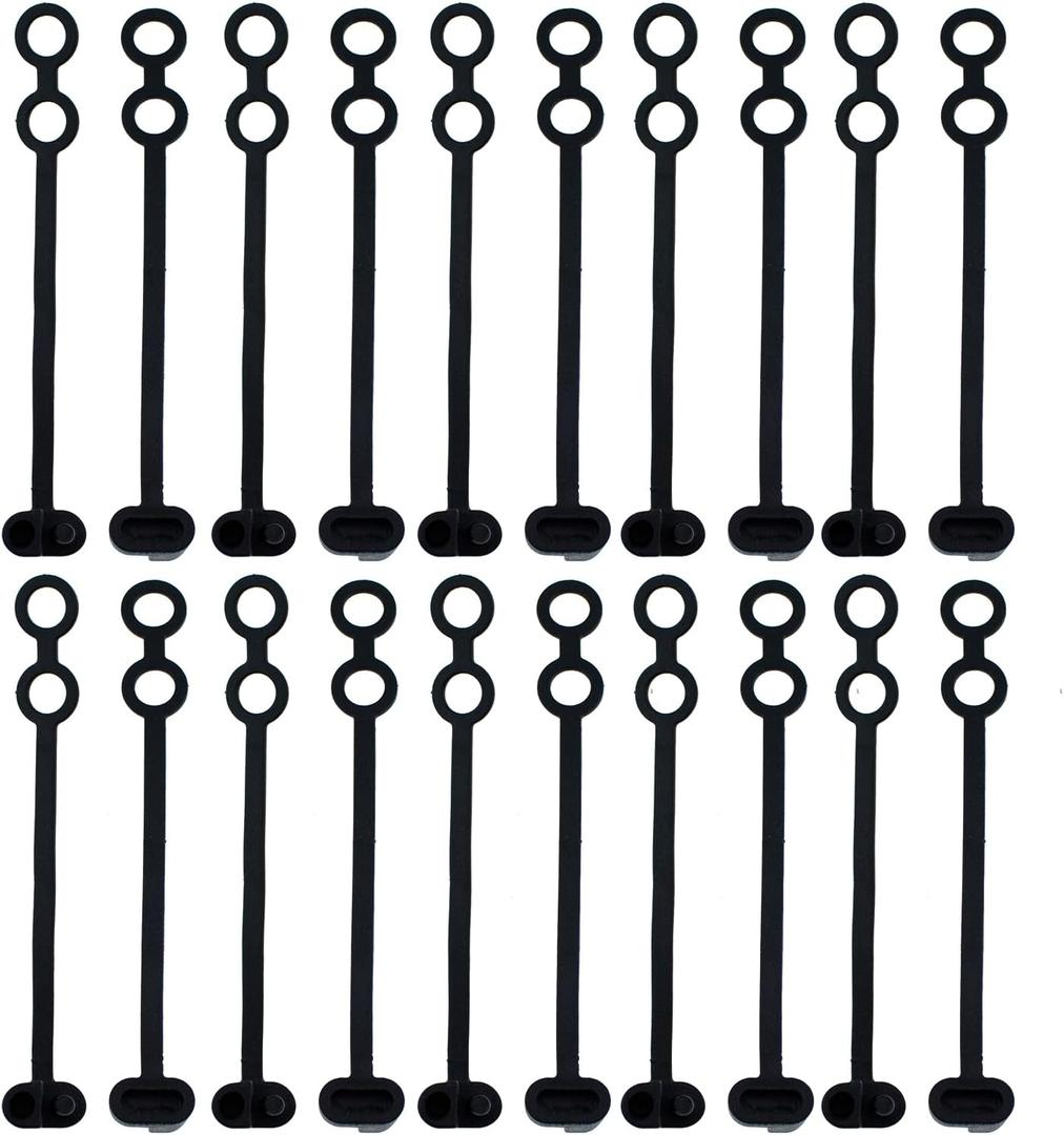 20pcs 2 Pin Plug Replacement Weather Cap, SAE Plug Replacement Waterproof Protection Cover Cap Lid Top