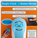 My First Wireless Mouse - Single Click, One Button, Designed for Small Hands and Early Learners. Perfect for Educational Computer Games