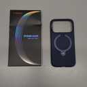 TORRAS Q3 Silicone 360 Spin for iPhone 17 Pro Case with Stand, Fit for MagSafe, Magnetic Ring Kickstand with Camera Control, Liquid Silicone Rubber Soft Phone Case for iPhone 17 Pro 6.3'', Deep Blue