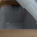 IRIS USA 54 Qt Stackable Plastic Storage Bins with Lids, 4 Pack - BPA-Free, Made in USA - See-Through Organizing Solution, Latches, Durable Nestable Containers, Secure Pull Handle - Clear