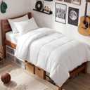 EASELAND Twin XL Down Alternative Comforter, White, 68x92 Inches