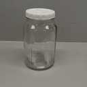 2 Gallon Large Glass Jar with Lid, Wide Mouth Storage Jars with Stainless Handle, Extra Big Glass Container with 2 Scale Mark for Storing Food, Kitchen Organization, 7400 ML/250 OZ