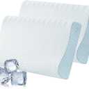 Memory Foam Pillows 2 Pack Neck Pillow - Neck Support Pillow for Pain Relief, Ergonomic Cervical Pillow for Sleeping, Orthopedic Contour Bed Pillow for Side, Back, Stomach Sleepers,Blue