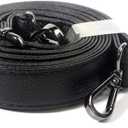 BEAULEGAN Purse Strap Replacement - Full Grain Microfiber Leather - 59 Inch Long Adjustable for Crossbody Shoulder Bag - 1 Inch Wide, Black/Gunmetal