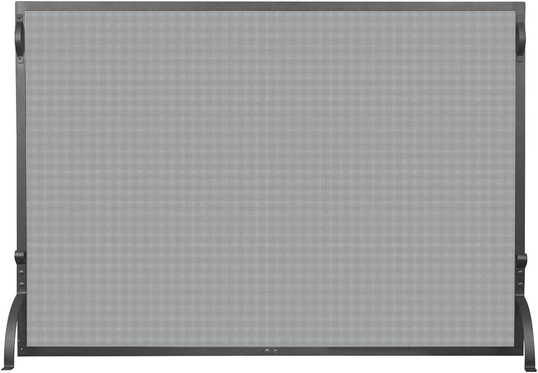 UniFlame, S-1075, Large Wrought Iron Spark Guard Fireplace Screen (50" Wide x 35" Tall) (Large - 50" wide x 35" tall)
