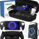 Foluck 3 in 1 Carrying Case for PlayStation Portal Remote Player, EVA Hard Case for PS5 Portal with Soft Silicone Protective Cover Skin Case, 2 Screen Protector, PS5 Portal Console Accessoris Bundle