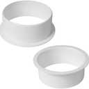 6" Inch Pack of 2 - Duct Connector Flange, Plastic Straight Pipe Flange for Heating Cooling Ventilation System - Ducting Coupling Wall Plate - Assembly Joint Set
