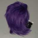 JoneTing Short Purple Spiky Wigs 【+Hair Cap】 Fear Wig for Halloween Purple Wavy Wigs Anime Purpling Cosplay Wig Purpling Spiky Cosplay Hairs for Men Costum