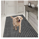 Runner Rug 2FT x 6FT, AYOHA 2'-82' Utility Carpet Runner for Entryway Hallway Aisles Balcony Garages, Area Rugs with Non-Slip Rubber Backing, Grey Strip (