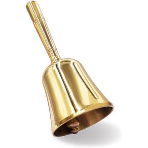 Hourwof Loud Hand Call Bell,Solid Brass Dinner Bell Service Bell Pet Training Bell Jingle Bell,Gold