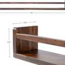 AZSKY Nursery Book Shelves Deep Walnut Wall Mount Floating Book Shelf for Bedroom Wooden Wall Book Shelf Children Kids Toddler Wall Bookshelf 36 Inch a Set of 3 Same Sizes