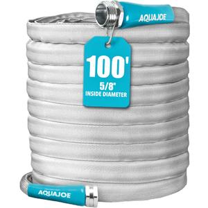 Aqua Joe AJFJH100-58-PRX XTREME FIBERJACKET Flexible, Kink-Resistant Garden Hose, 600 PSI Max, 5/8-Inch Diameter, 100 Feet