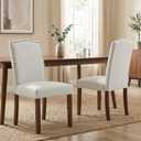 Dining Chairs Set of 2, Fabric Kitchen Chair for Living Room, Beige