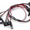 QUE-T Resin Front Rear LED Light Lamp RC Headlight Taillight for RedCat 1/18 Ascent Rock Crawler