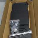 AOJEZOR Toilet Paper Holder Stand: PVC Freestanding Bathroom Cabinet Storage for Apartment Dwellers - Slim Bathroom Storage - Black (15.4 inch H)