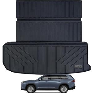 Large Trunk mat for 2024 Toyota Grand Highlander, TPE All Weather Protection Car Cargo Liners Odorless Anti-Slip Mats Accessories