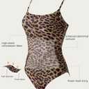SUUKSESS Women One Piece Tummy Control Swimsuit Crisscross Backless Bathing Suit (S)