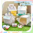 Cherizia Dog House Treat Boxes, 28 Piece Party Favor Set, White Gift Boxes with Handle, DIY Craft Supplies