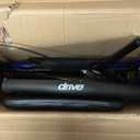 Drive Medical 10257BL-1 4 Wheel Rollator Walker With Seat, Steel Rolling Walker, Height Adjustable, 7.5" Wheels, Removable Back Support, 300 Pound Weight Capacity, Blue