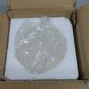 Lighting Replacement Glass Lampshade 4 Inch Milky White Glass Dome Cover Round Globe 0.8 Inch Fitter for G9 Bulb Replacement (transparent and white)