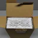 Saillong Doorbell Chime Cover Box Only, Decorative Wood Doorbell Cover for Wall inside With Geometric Design, Universal Indoor Doorbells Covers with Self Adhesive Tape, Easy to Install(White)