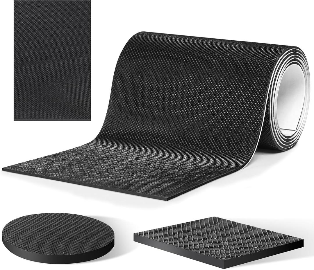 CHUNZEXI Non Slip Furniture Pads, Self Adhesive Rubber Pads with Anti Skid Stickers, Cuttable Rubber Sheet for Furniture and Appliances (4  40) (4x40 inch 1 Rectangular)