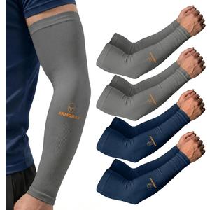 ARMORAY Arm Sleeves for Men and Women - UV Sun Protection Cooling Compression - Tattoo Cover Up Sleeve for Daily Wear & Work